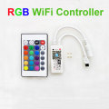 DC12V Mini Wifi RGB / RGBW Led Controller + IR 24 Controlador remoto clave para RGB / RGBW LED Strip